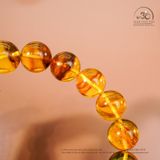  Vòng Tay Hổ Phách Vàng Nắng Ánh Xanh 25gram 