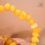  Vòng Tay Hổ Phách Vàng Bơ 14gram 