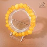  Vòng Tay Hổ Phách Vàng Bơ 14gram 