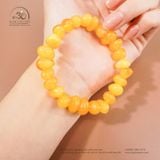  Vòng Tay Hổ Phách Vàng Bơ 14gram 