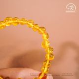  Vòng Tay Hổ Phách Vàng Trong 6gram 