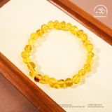  Vòng Tay Hổ Phách Vàng Trong 6gram 