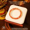 Vòng Tay Hồng Nhật Vận 6,5mm Phối Charm Tròn Lục Giác