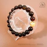  Vòng Tay Huyết Phách 10mm Phối Bạch Phách Rêu 11mm (12gram) 