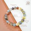 vòng tay Mã não botswana 2A 8MM Phối charm sư tử