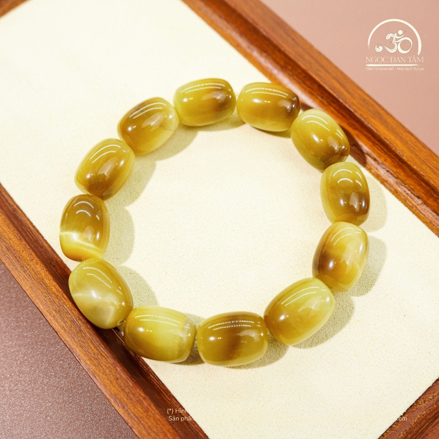  Vòng Tay Mắt Hổ Vàng Lu thống 12x16mm 5A 