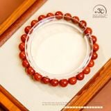  Vòng Tay Ngọc Bích Đỏ 7mm 5A 