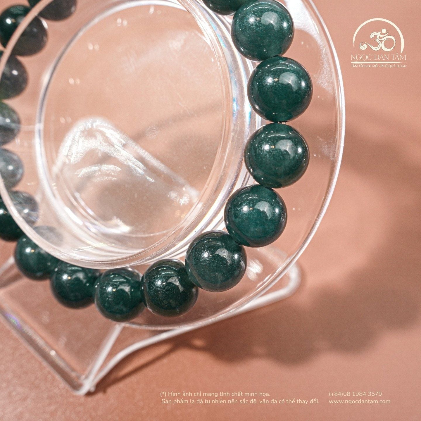  Vòng Tay Ngọc Lam 10mm 