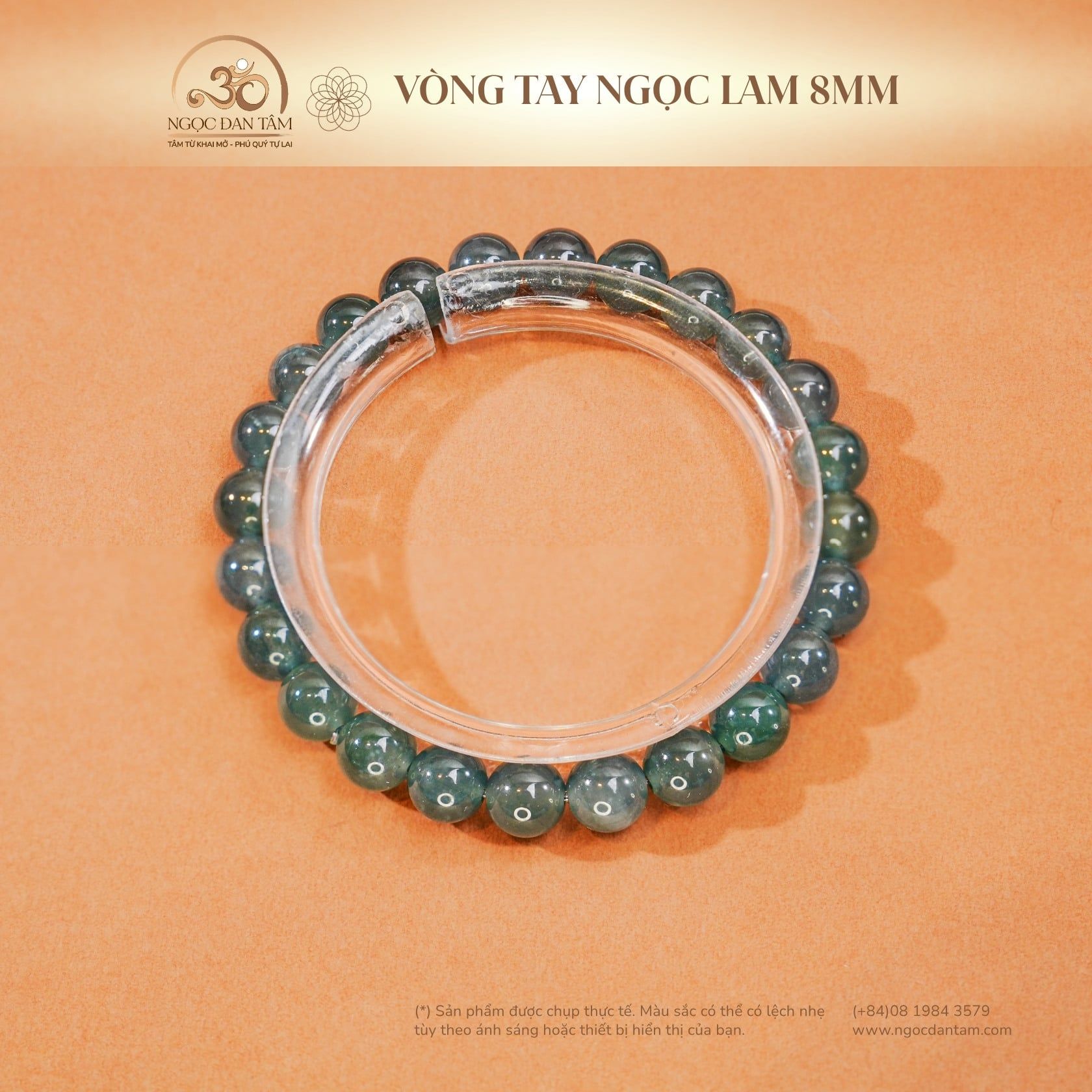  Vòng Tay Ngọc Lam 8mm 