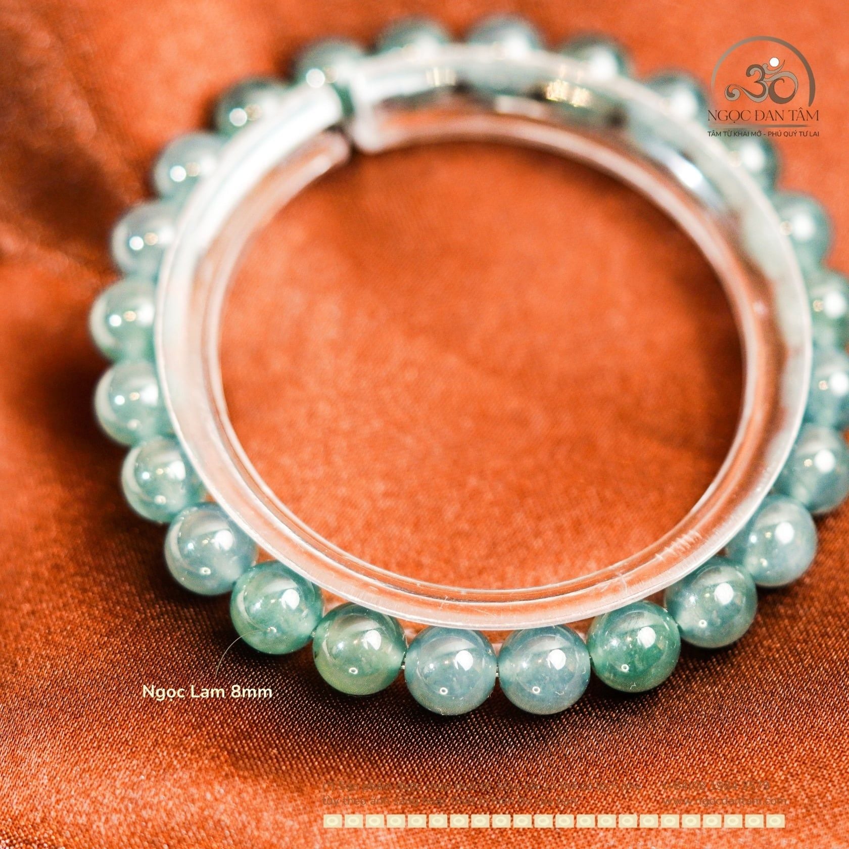  Vòng Tay Ngọc Lam 8mm 