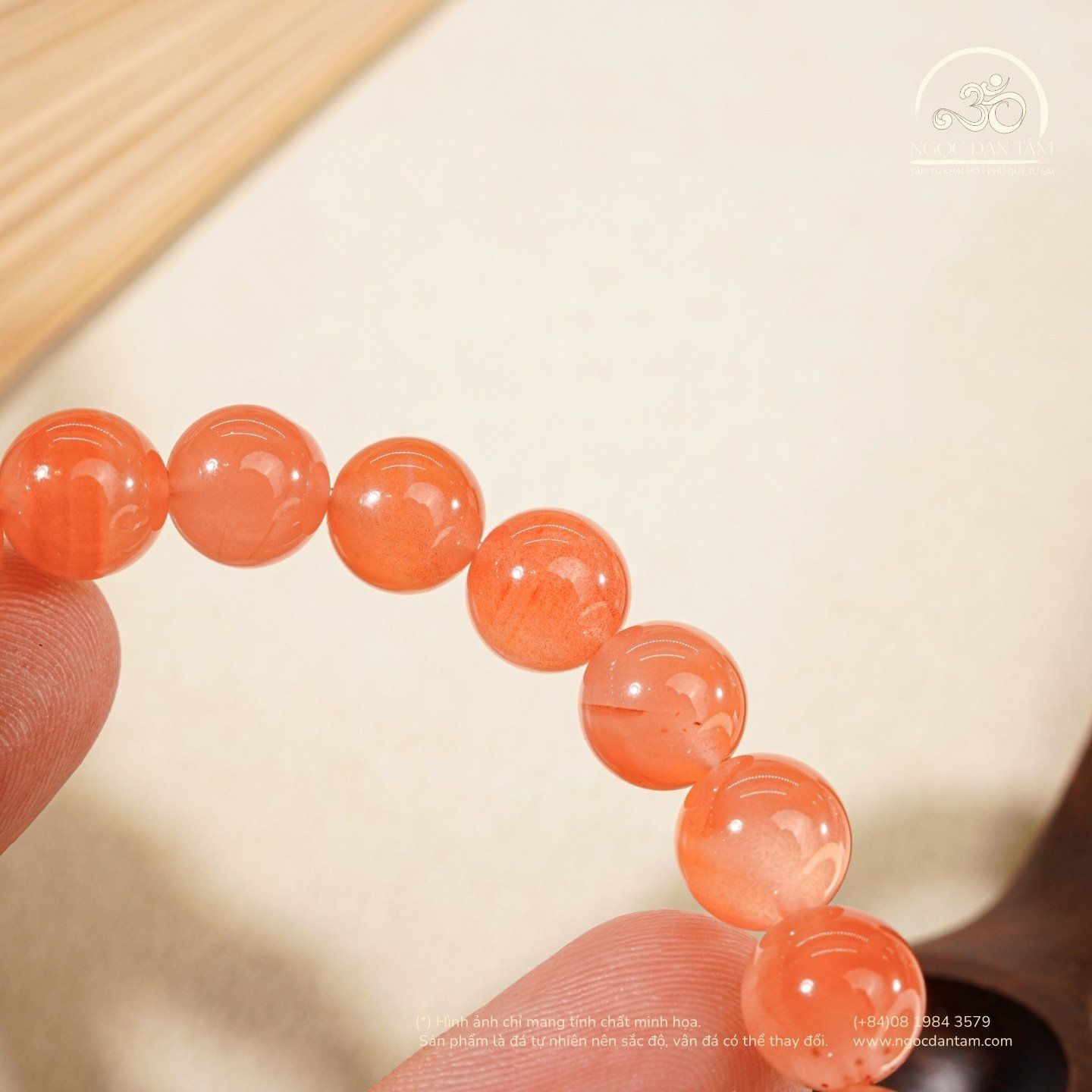  Vòng Tay Ngọc Nam Hồng 9mm 5A 
