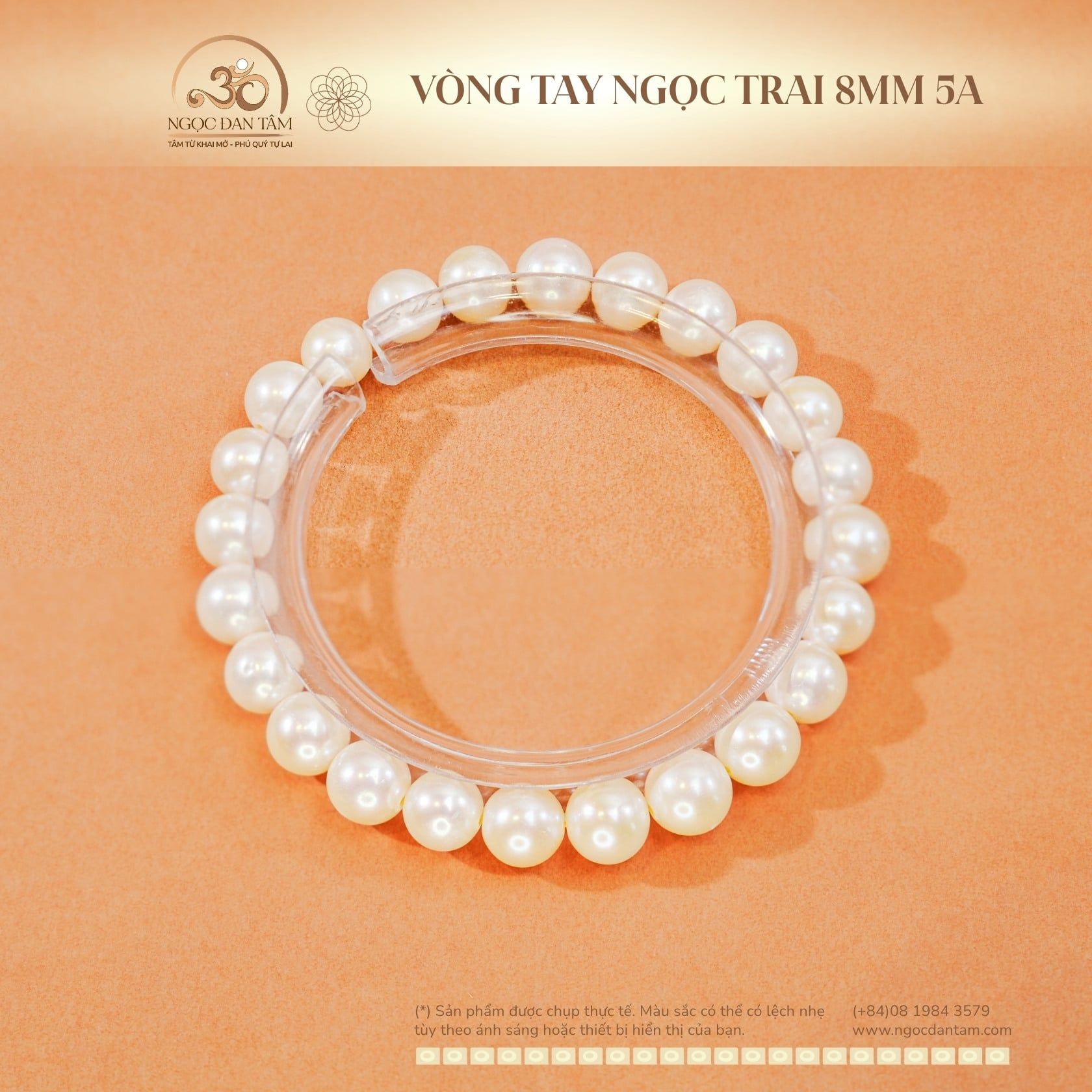  Vòng Tay Ngọc Trai 8mm 5A 