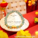  Vòng Tay Ngọc Lam Băng 6mm Phối Tỳ Hưu 