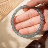  Vòng Tay Phỉ Thuý Băng Dáng Trúc 6mm 