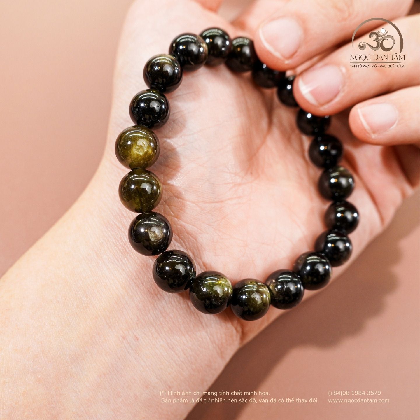  Vòng Tay Đá Sapphire Ánh Titan 9mm 5A 