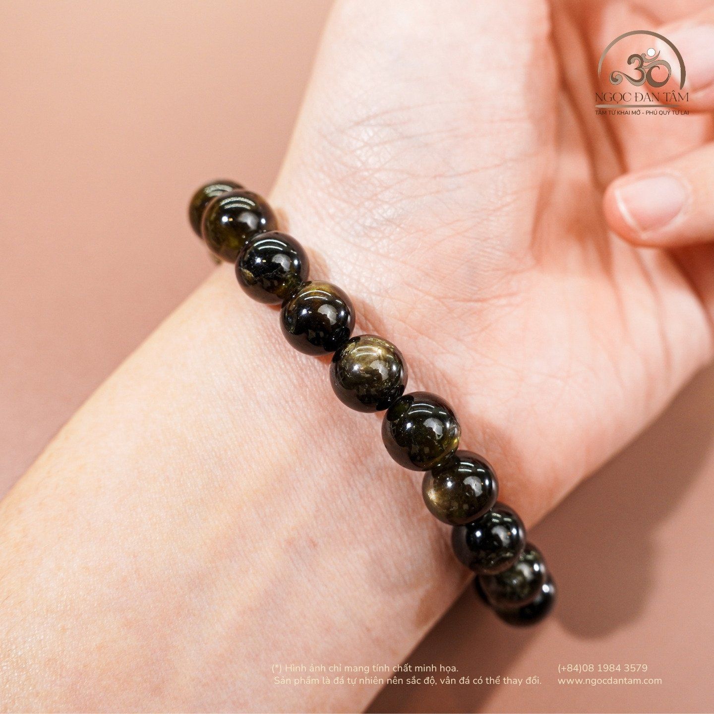  Vòng Tay Đá Sapphire Ánh Titan 9mm 5A 