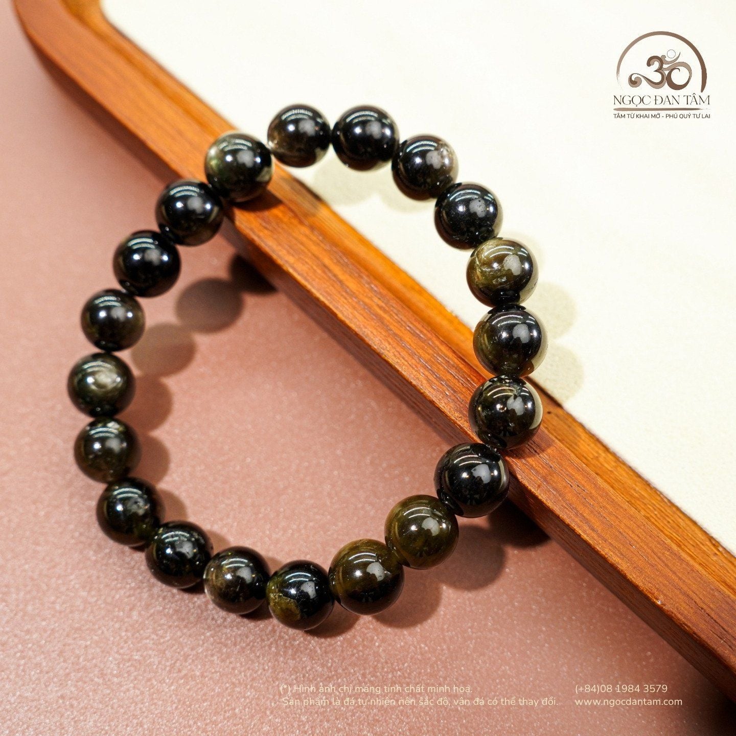  Vòng Tay Đá Sapphire Ánh Titan 9mm 5A 