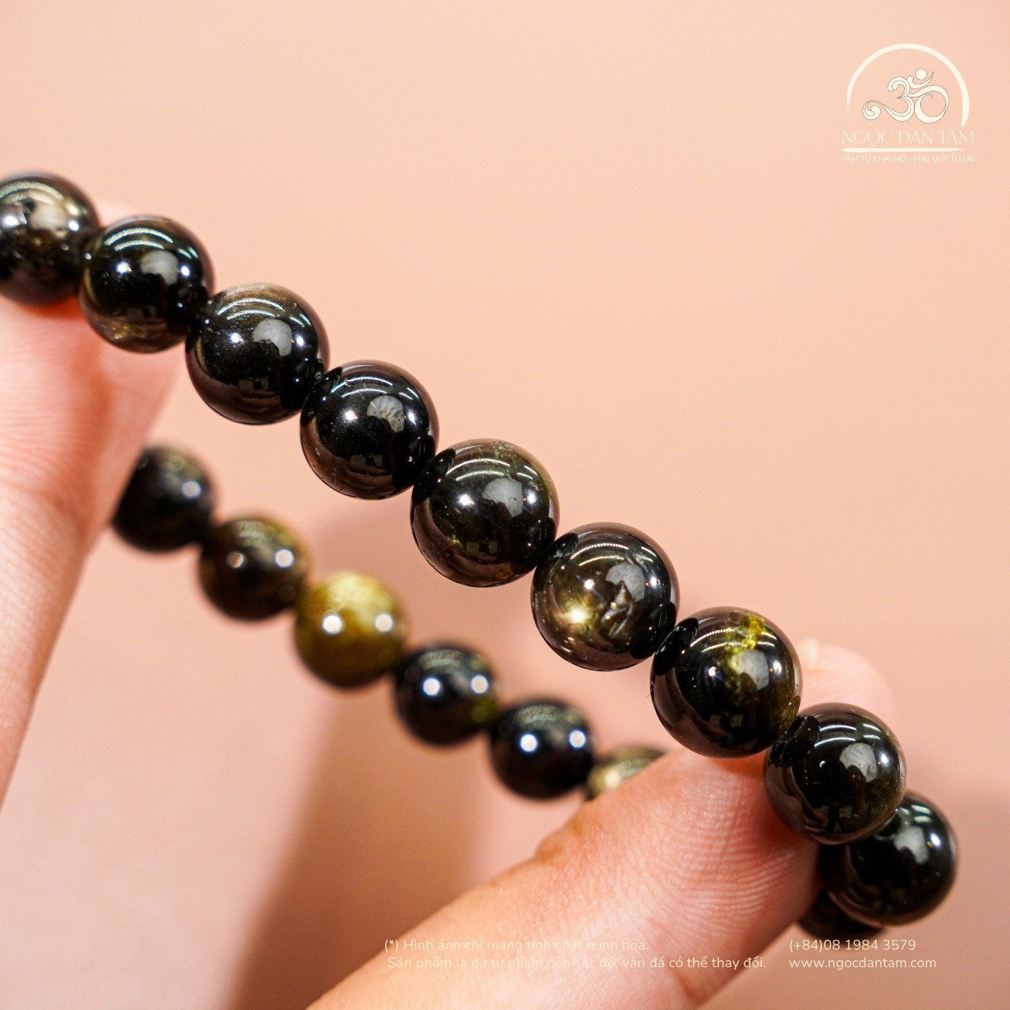  Vòng Tay Đá Sapphire Ánh Titan 9mm 5A 