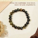  Vòng Tay Sapphire Ánh TiTan Hạt Cắt Giác 8x10mm 5A 