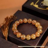  Vòng Tay Thạch Anh Tóc Nâu 12mm 7A 