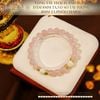  Vòng Tay Thạch Anh Hồng Đậm 8mm 5A,Vỏ Sò Tai Tượng 8mm 3A Phối Charm Tròn Lục Giác 