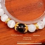  Vòng Tay Selenite 8mm 3A Phối Thạch Anh Khói 10mm 2A 