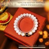  Vòng Tay Selenite 8mm 3A Phối Thạch Anh Khói 10mm 2A 