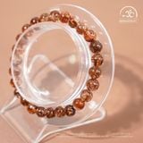  Vòng Tay Đá Thạch Anh Tóc Nâu Đỏ 7mm 7A 