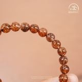  Vòng Tay Đá Thạch Anh Tóc Nâu Đỏ 7mm 7A 