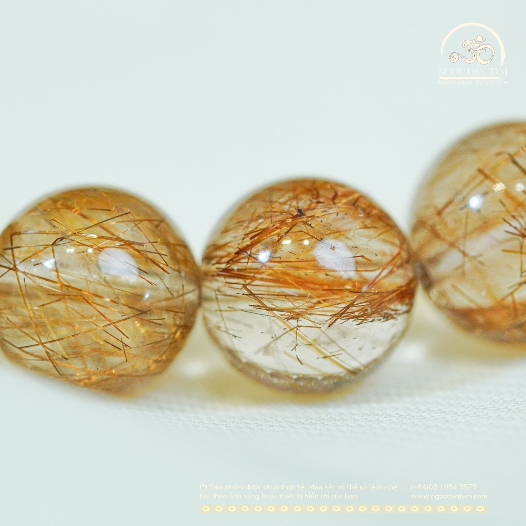  Vòng Tay Thạch Anh Tóc Đồng VIP 11mm 