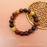  Vòng Tay Đá Thạch Anh Tóc Hỗn Hợp 11mm 5A 