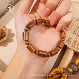  Vòng Tay Thạch Anh Tóc Nâu Lu Thống Đồng Trục VIP 