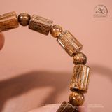  Vòng Tay Thạch Anh Tóc Nâu Lu Thống Đồng Trục VIP 