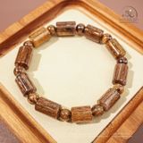  Vòng Tay Thạch Anh Tóc Nâu Lu Thống Đồng Trục VIP 