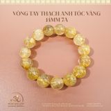  Vòng Tay Thạch Anh Tóc Vàng 14mm 7A 