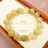  Vòng Tay Thạch Anh Tóc Vàng 14mm 7A 