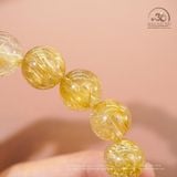  Vòng Tay Thạch Anh Tóc Vàng 14mm 7A 