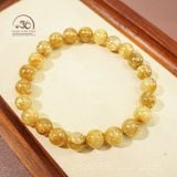  Vòng Tay Thạch Anh Tóc Vàng 8,5mm 7A 