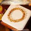  Vòng Tay Thạch Anh Tóc Vàng Đồng Trục VIP 9mm Phối Charm Bánh Xe Pháp Luân 