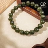  Vòng Tay Thạch Anh Tóc Xanh Đồng Trục Mây 9mm 