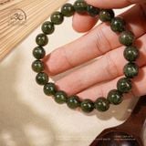  Vòng Tay Thạch Anh Tóc Xanh Đồng Trục Mây 9mm 