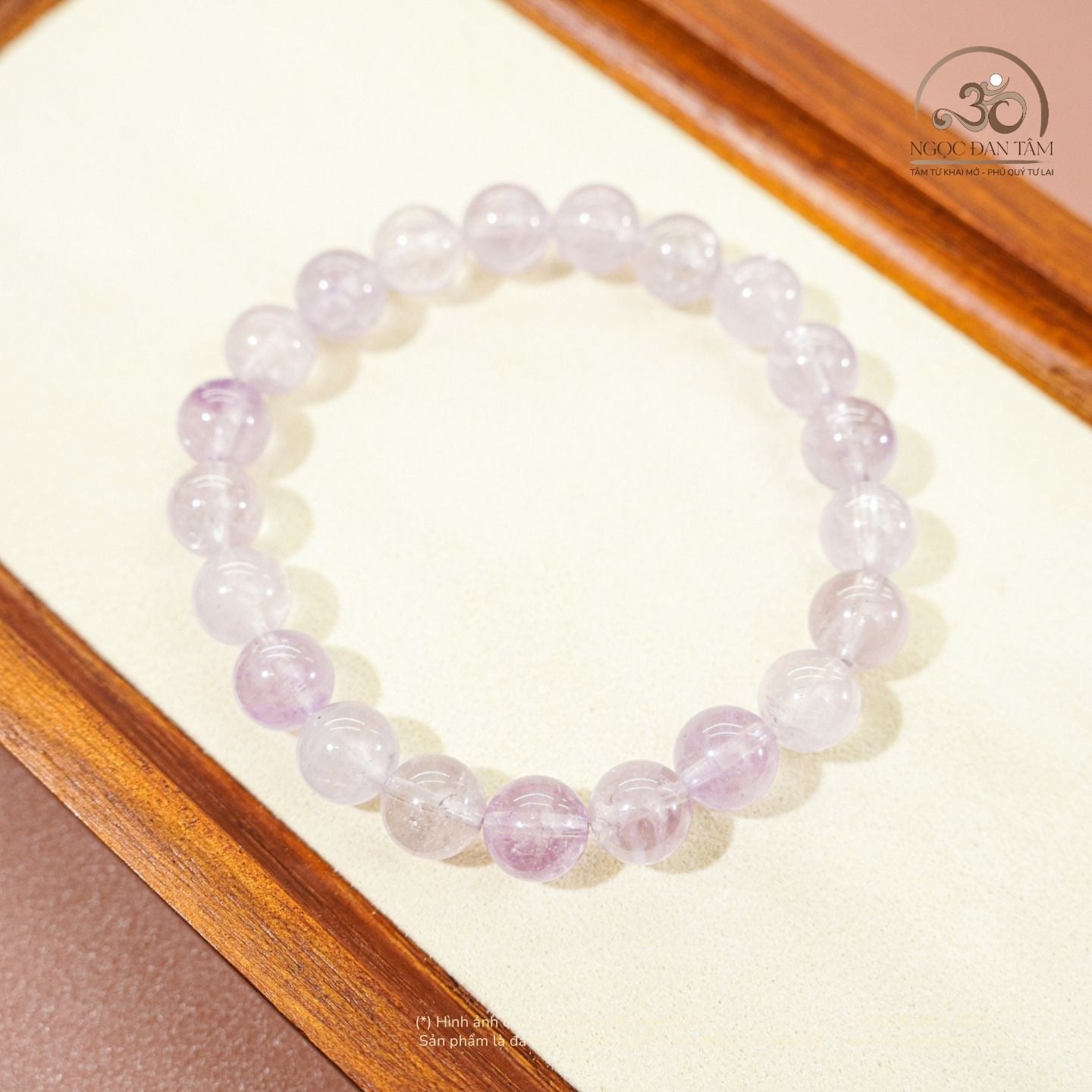  Vòng Tay Đá Thạch Anh Tím Lavender 8mm 3A 