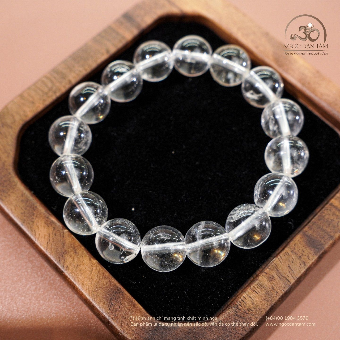  Vòng Tay Thạch Anh Trắng 2A - 12mm 