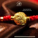  Vòng Tay Thắt Dây Charm Nút Thắt Cát Tường & Charm Tròn Đệm 
