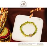  Vòng Tay Thanh Phách Phối Charm Bánh Xe Pháp Luân Nhỏ 