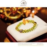  Vòng Tay Thanh Phách Phối Charm Bánh Xe Pháp Luân Nhỏ 