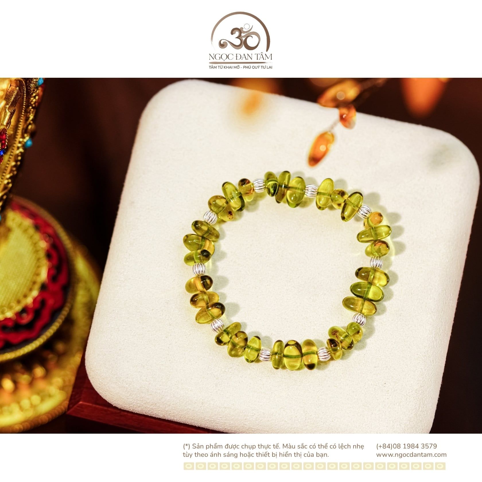  Vòng Tay Thanh Phách Phối Charm Bi Bạc Xoắn Nhỏ 