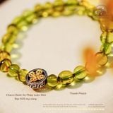  Vòng Tay Thanh Phách Phối Charm Bánh Xe Pháp Luân Nhỏ 