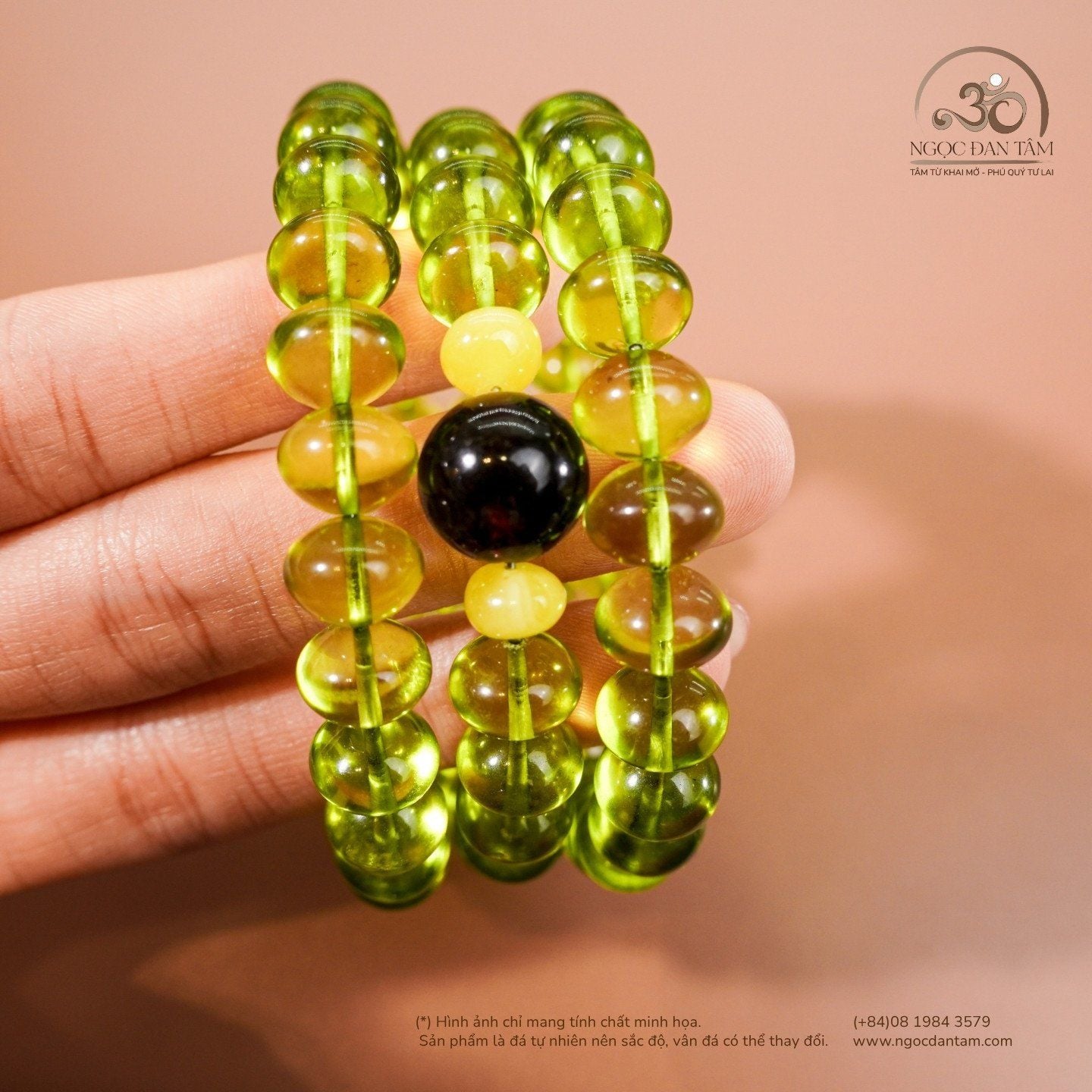  Vòng Tay Thanh Phách Hạt Táo Quấn 3 Vòng 36gram 