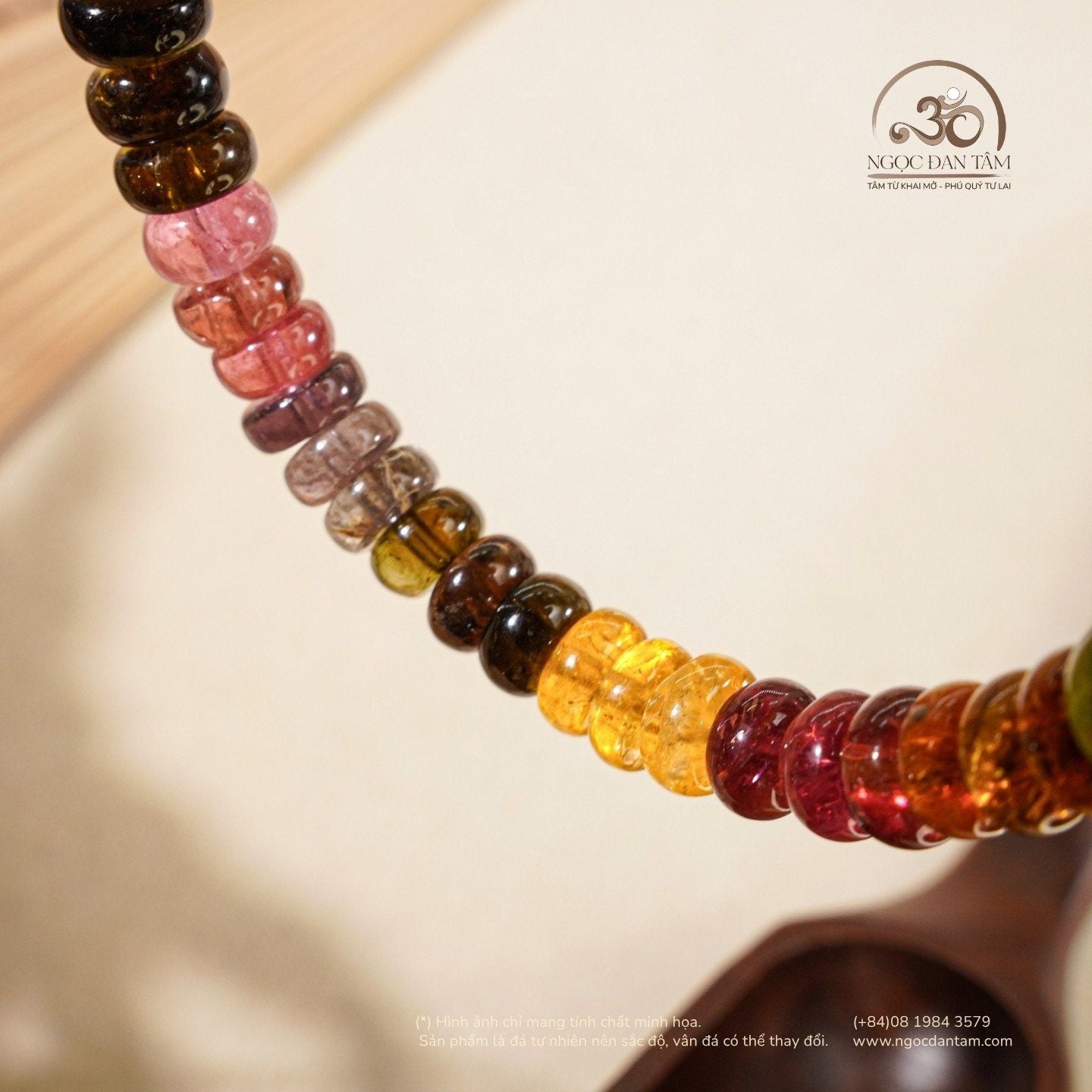  Vòng Tay Tourmaline Bánh Xe 